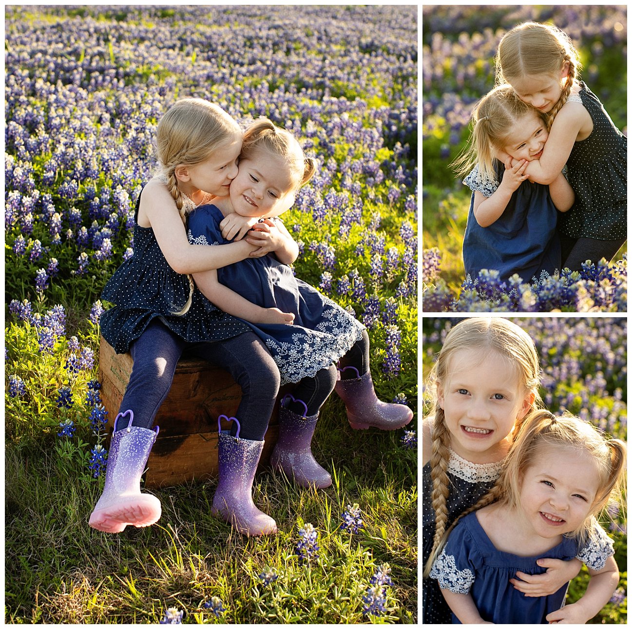 Dallas bluebonnet session with sisters hugging.jpg