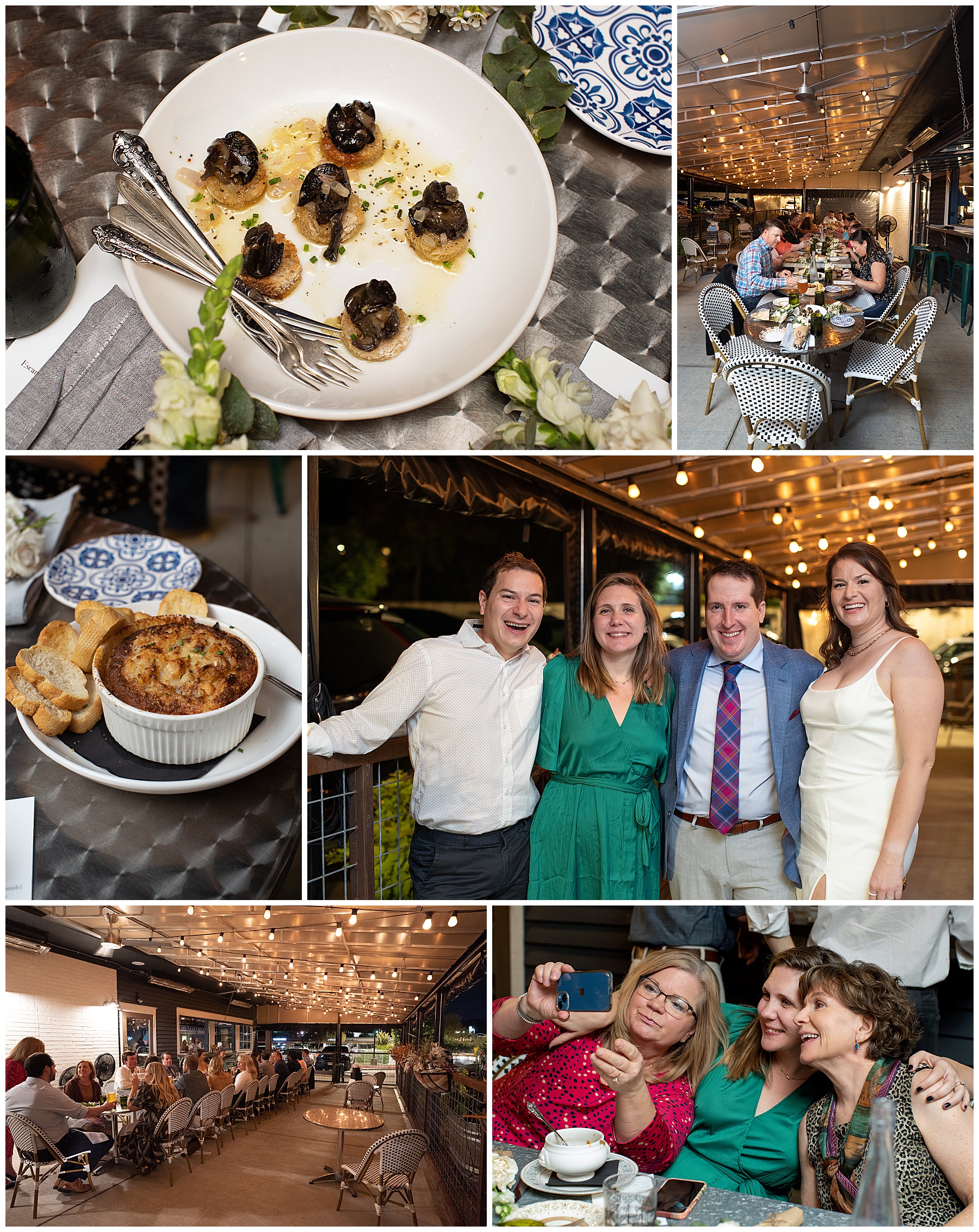 Dallas Engagement Party Photographer Event with family and friends on patio.jpg