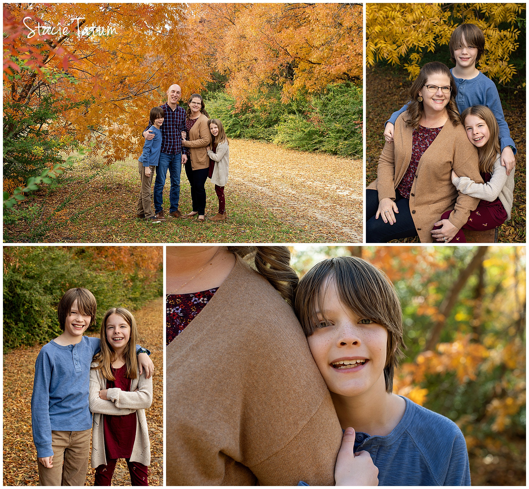 Dallas Fun Family Fall Session with colorful leaves.jpg