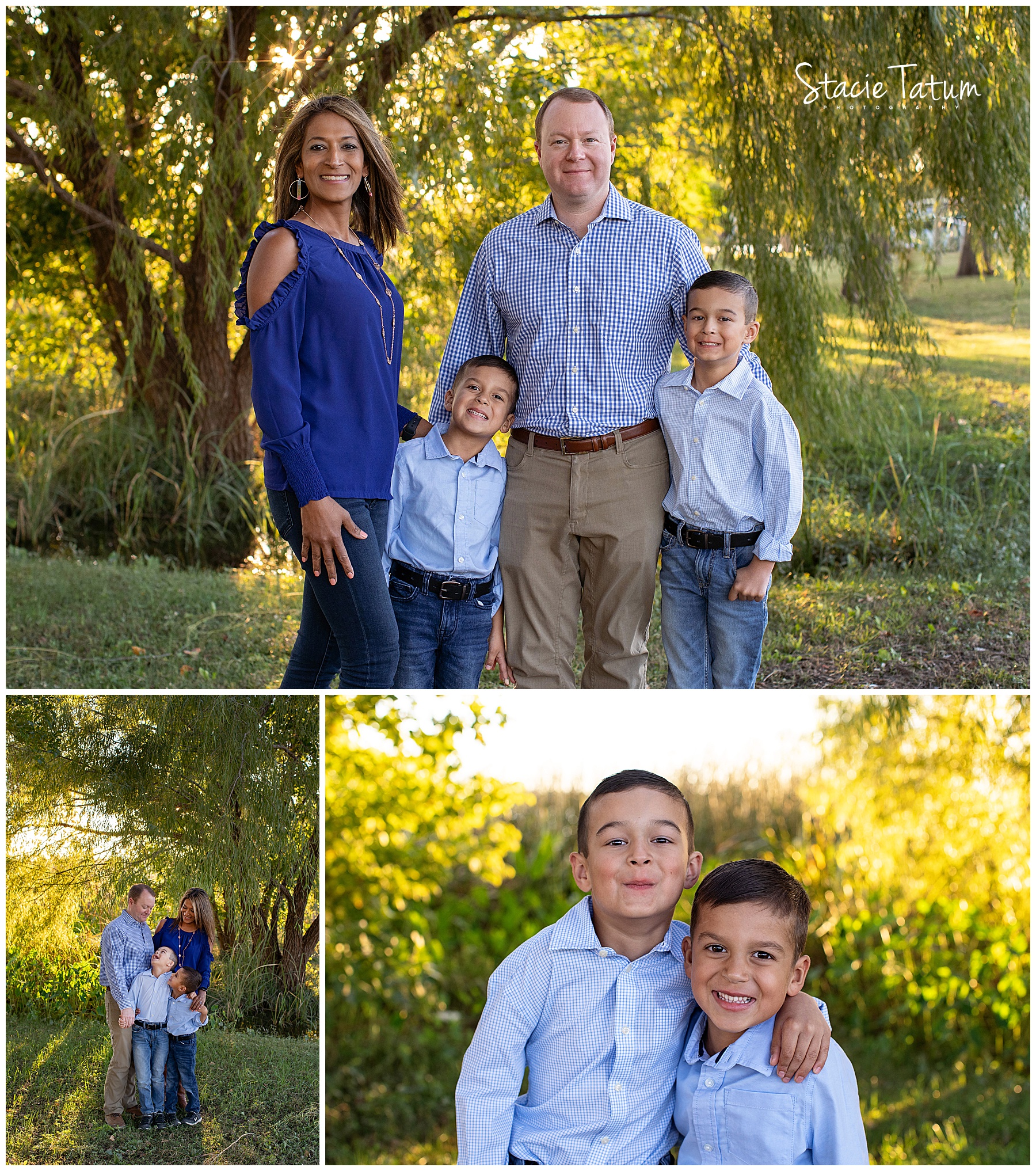 Dallas family photo session mom dad and two boys