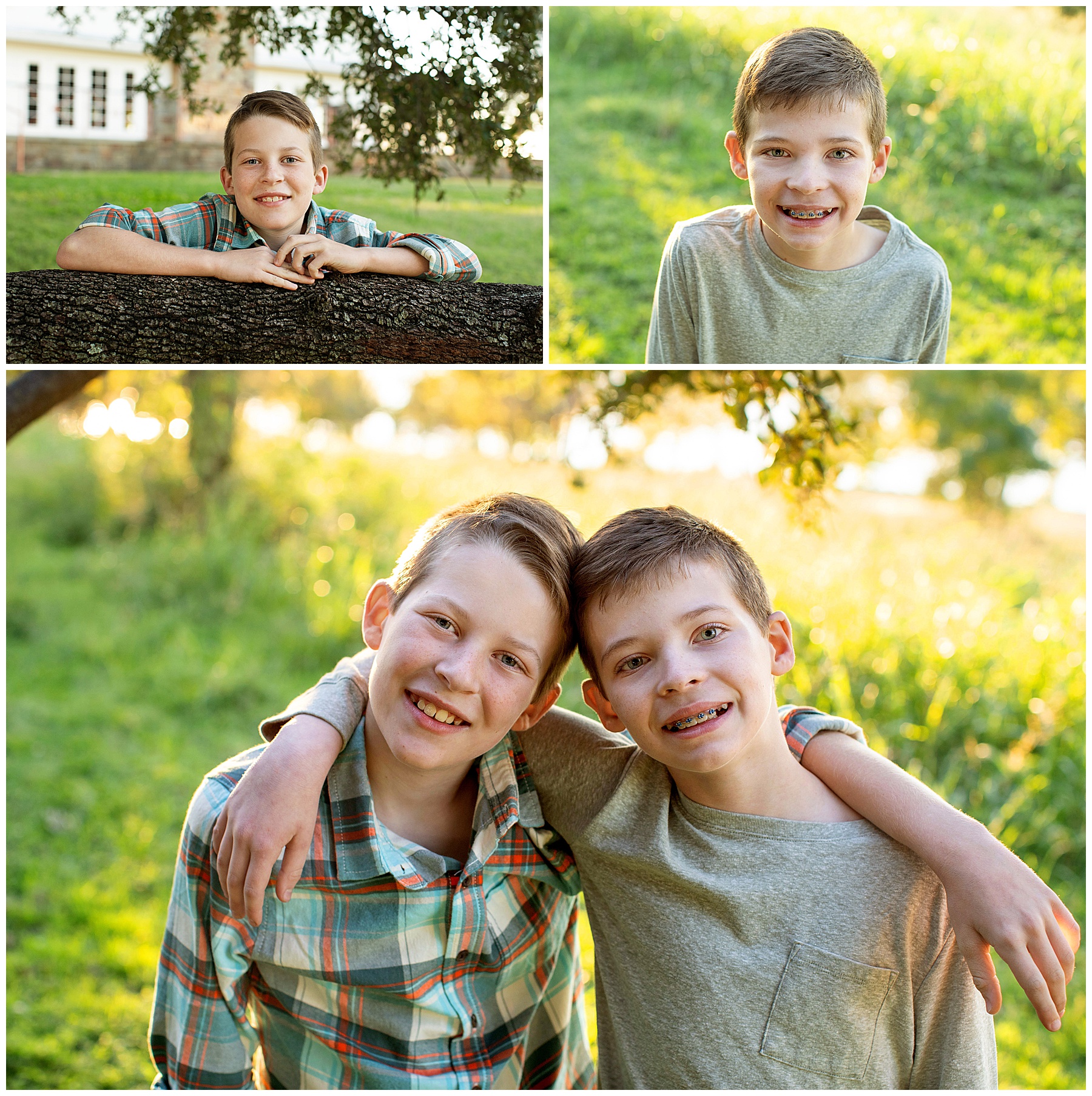 Dallas kids photographer twin brothers at White Rock Lake